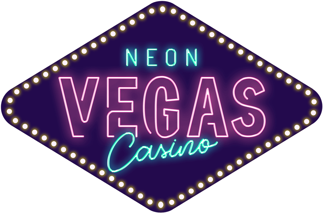 Neon Vegas on white transparent