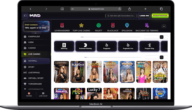 Madcasino beste live nettcasino