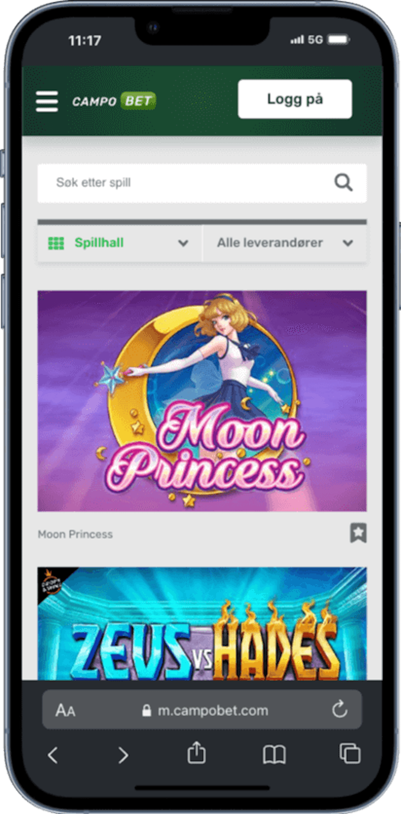 Campobet casino mobilskjerm
