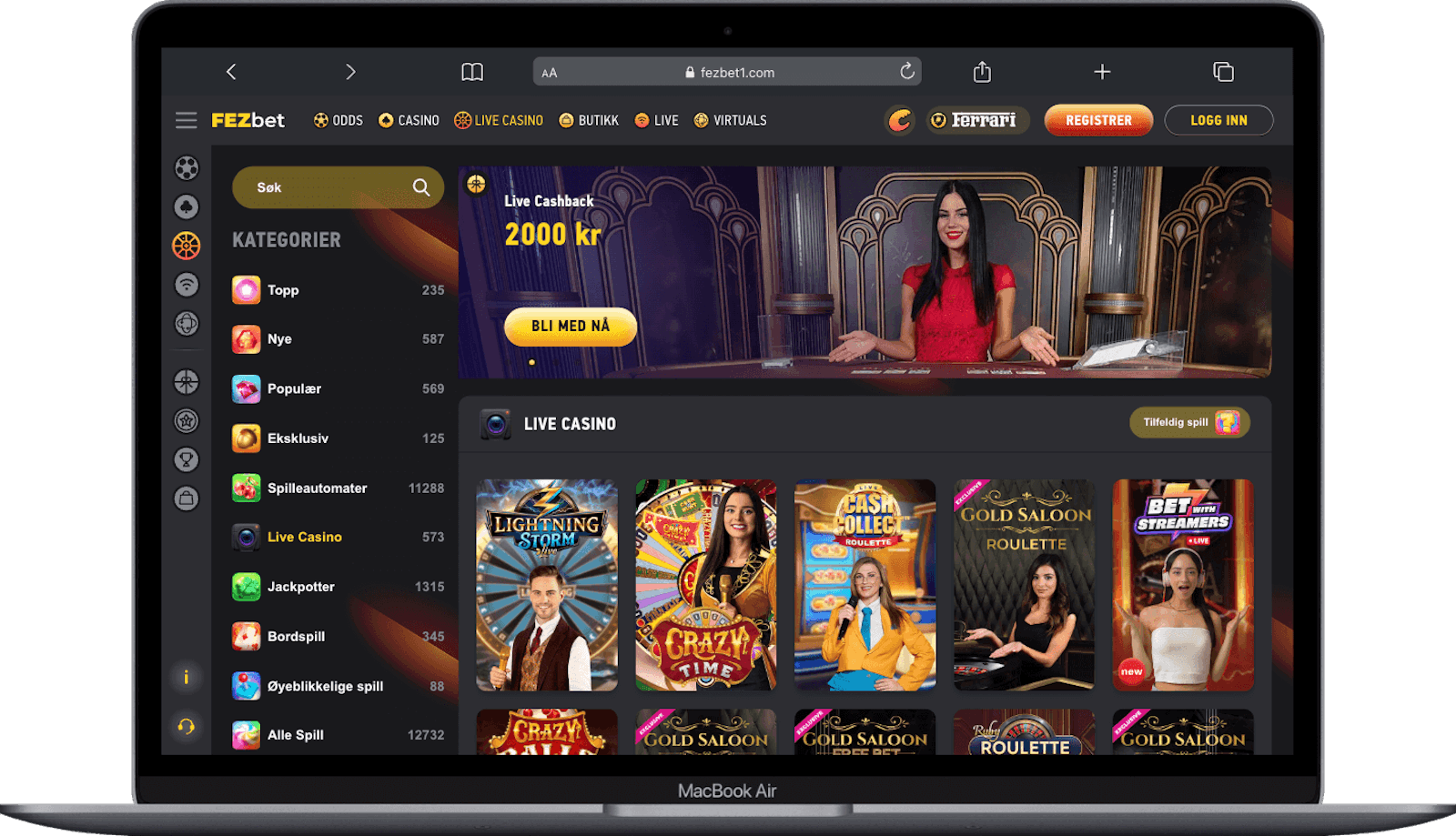 Fezbet live casino