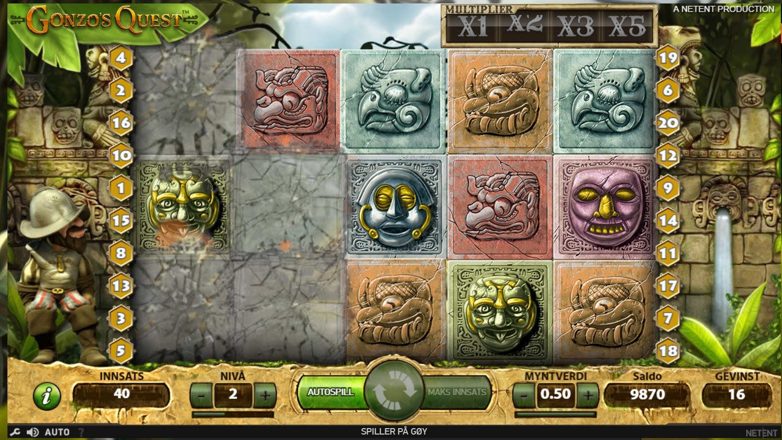 Gonzos Quest - Spreng steiner for å vinne