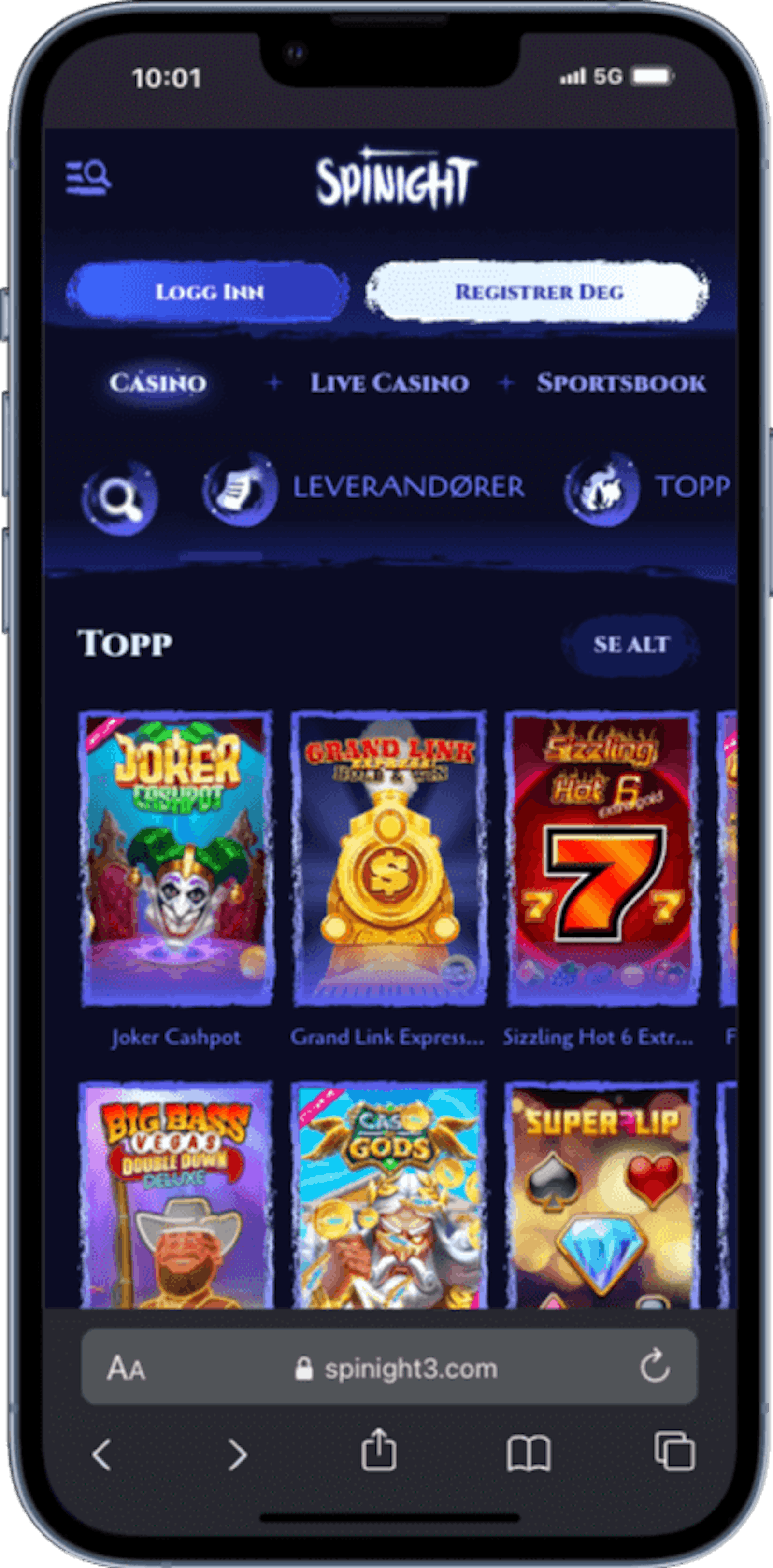 Spinight Casino mobil