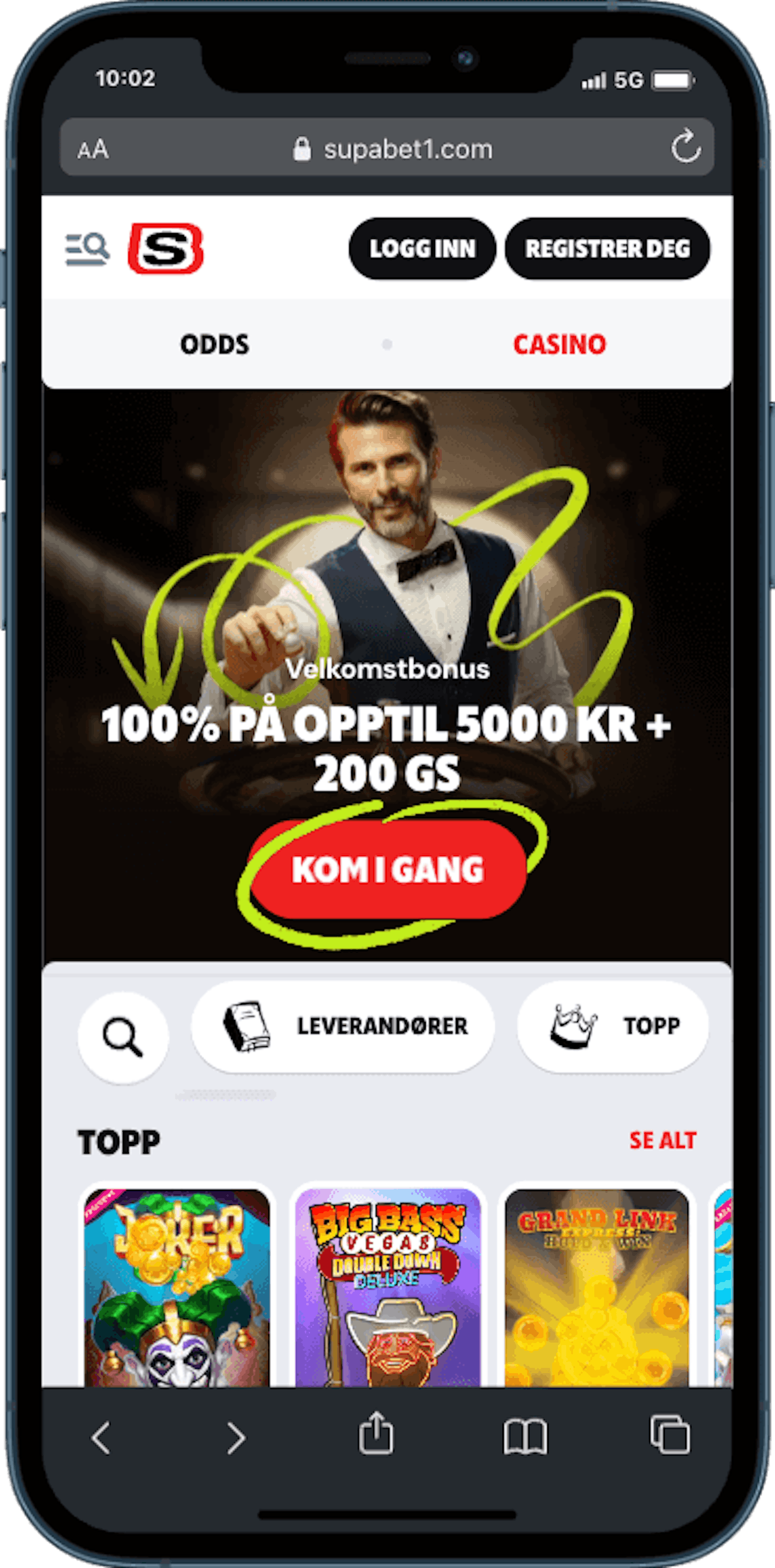 Supabet Casino mobil
