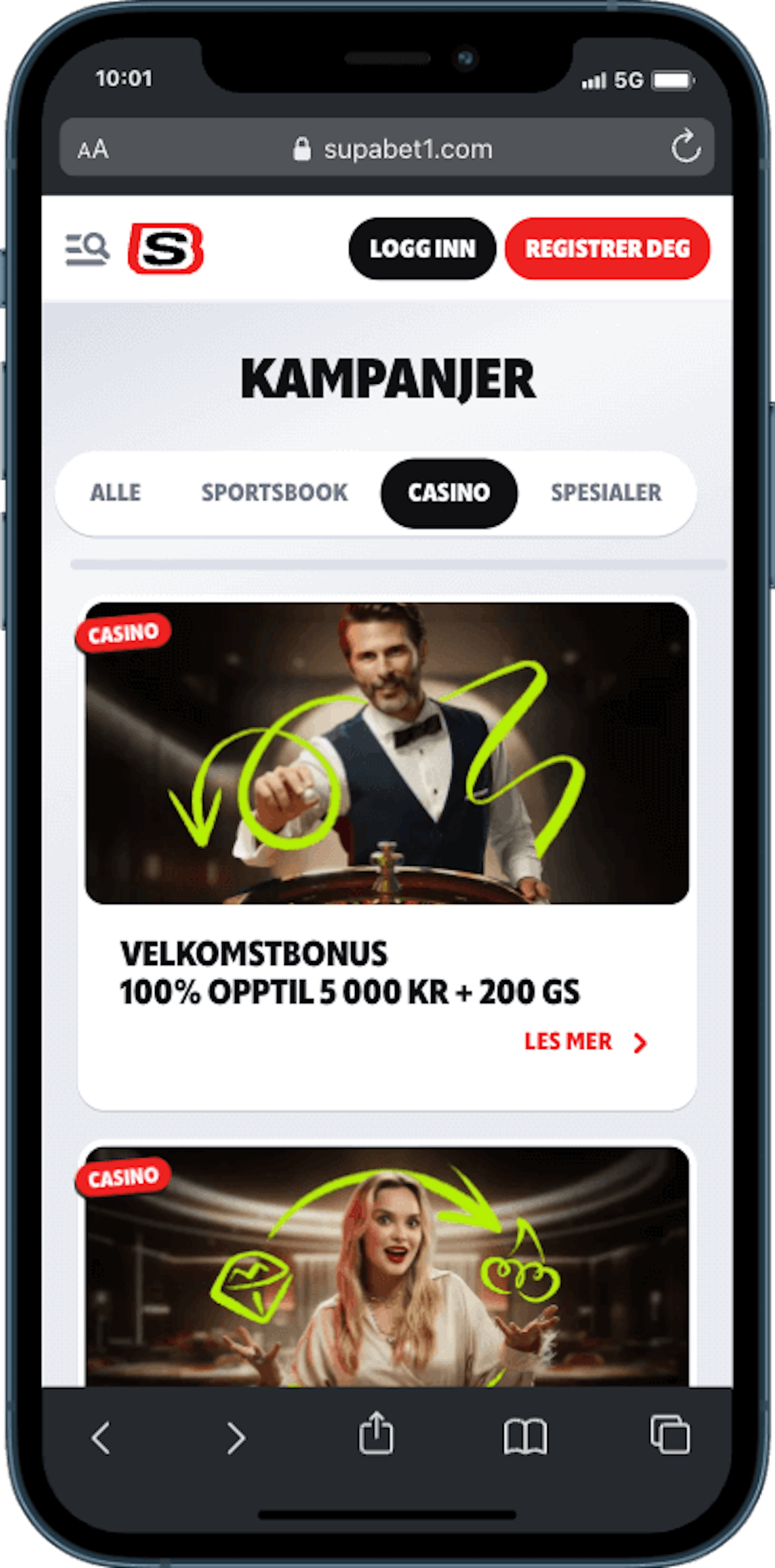 Supabet kampanjer Casino mobil