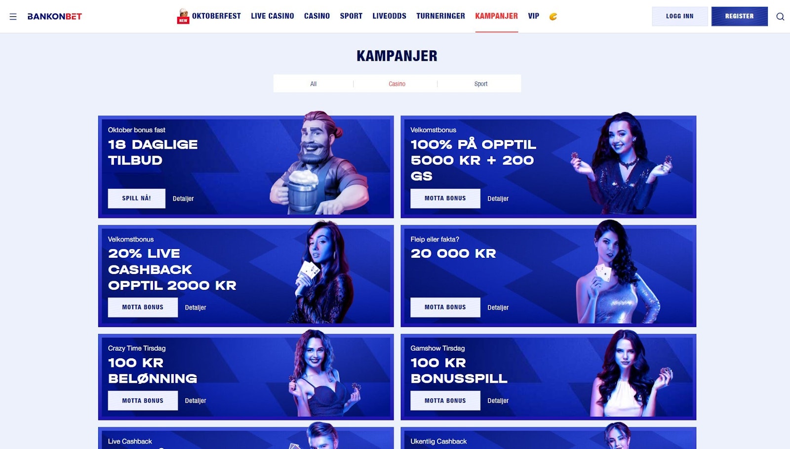 Bankonbet kampanjer casino