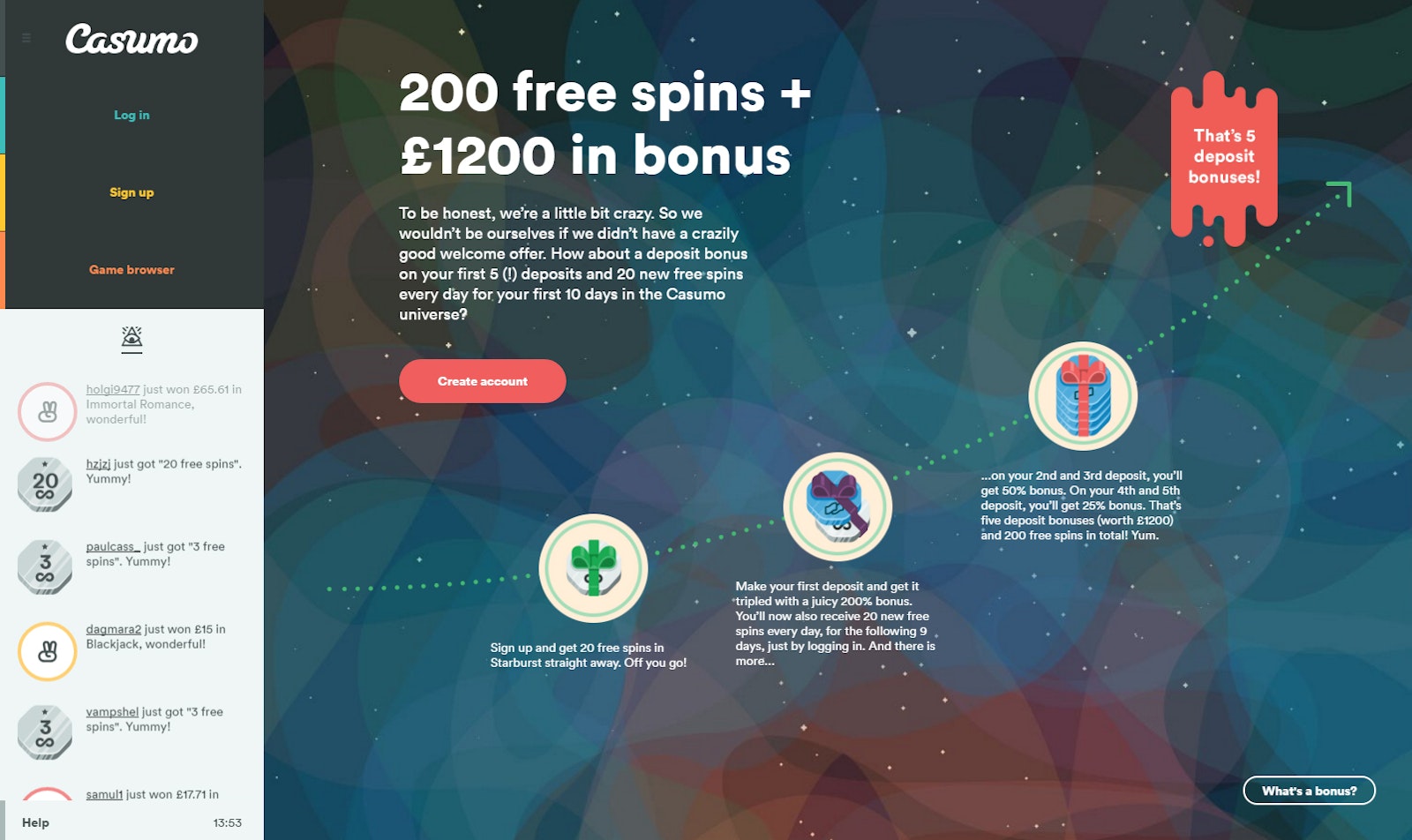 Casumo Casino Bonus