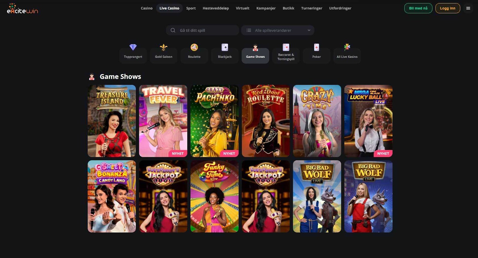 ExciteWin live casino