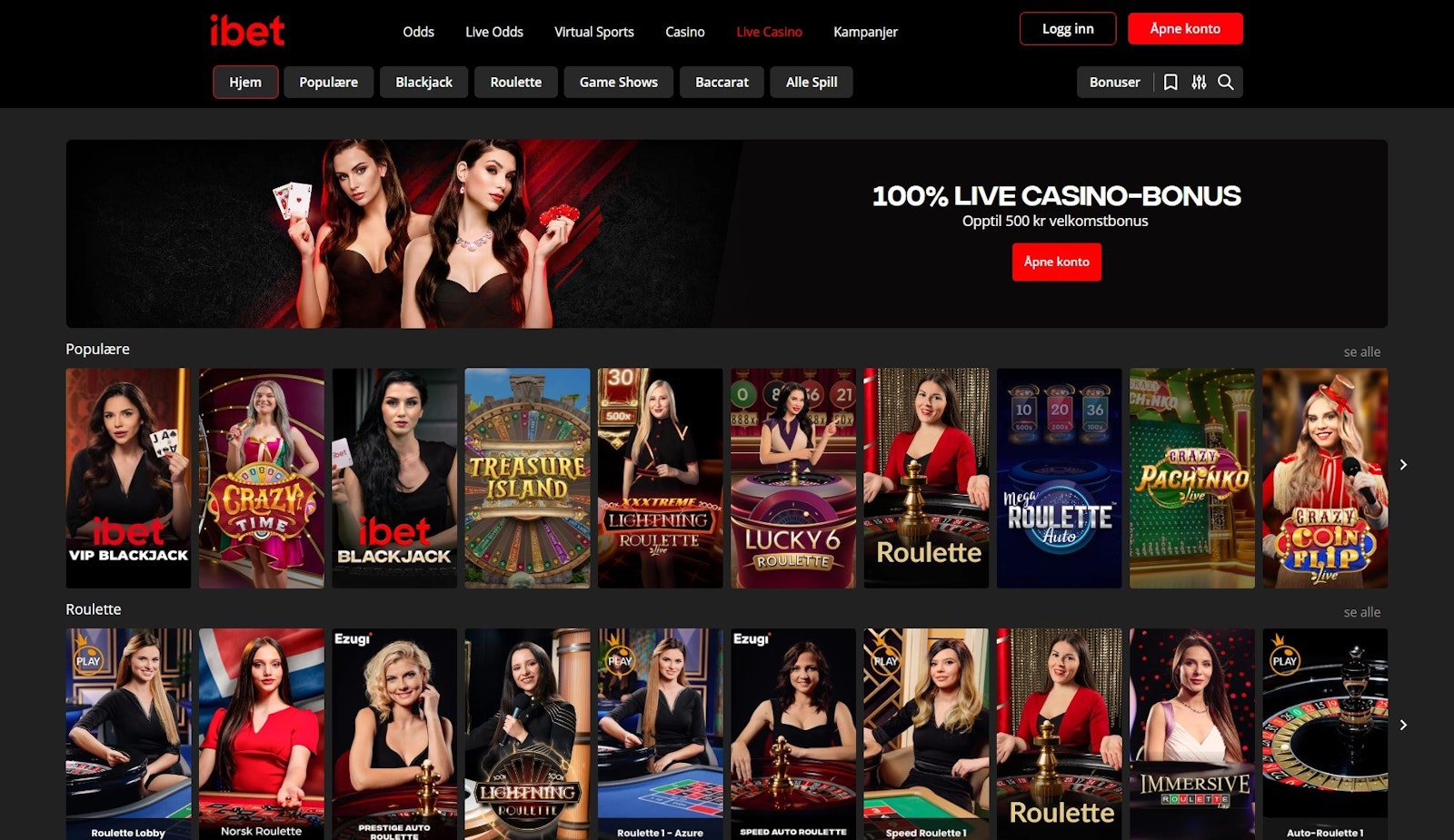 iBet live casino