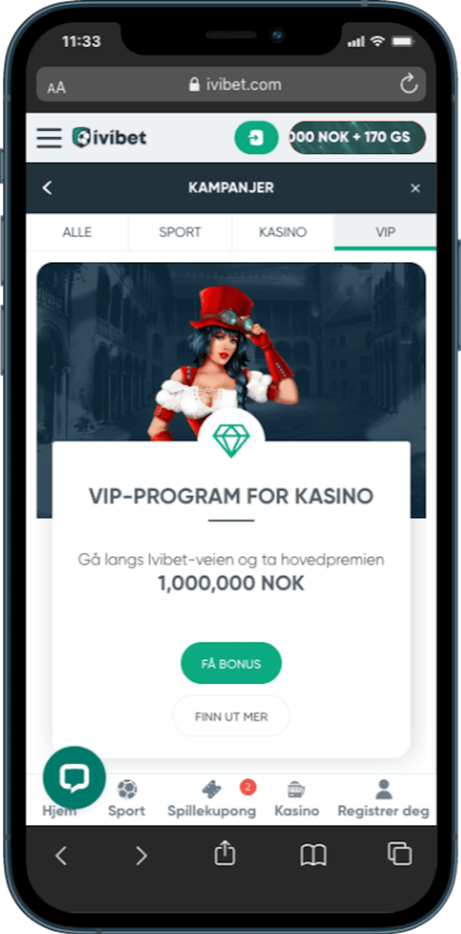 Ivibet casino kampanjer mobil