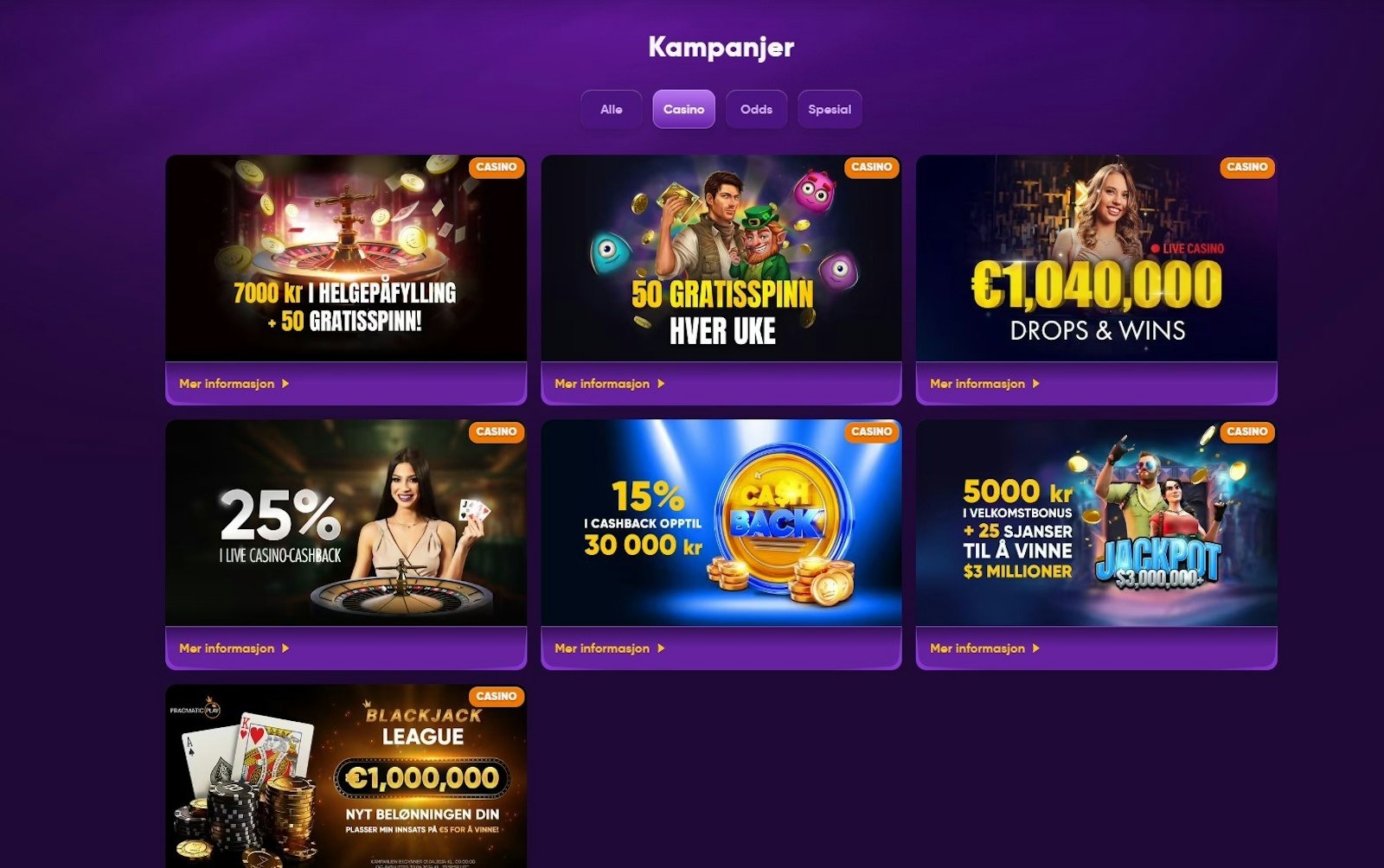 Kingmaker kampanjer casino