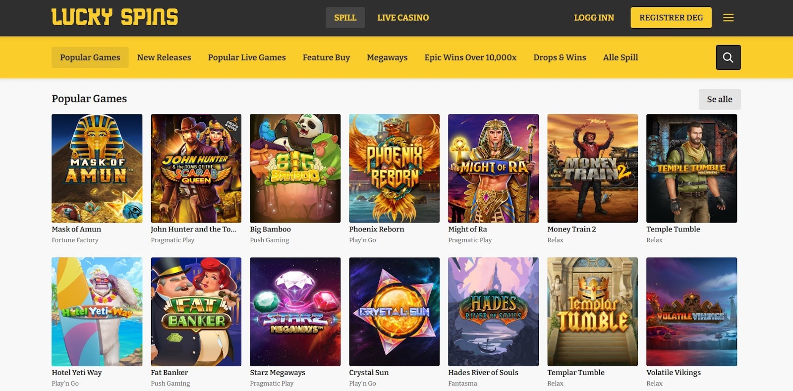 Lucky Spins spilleautomater