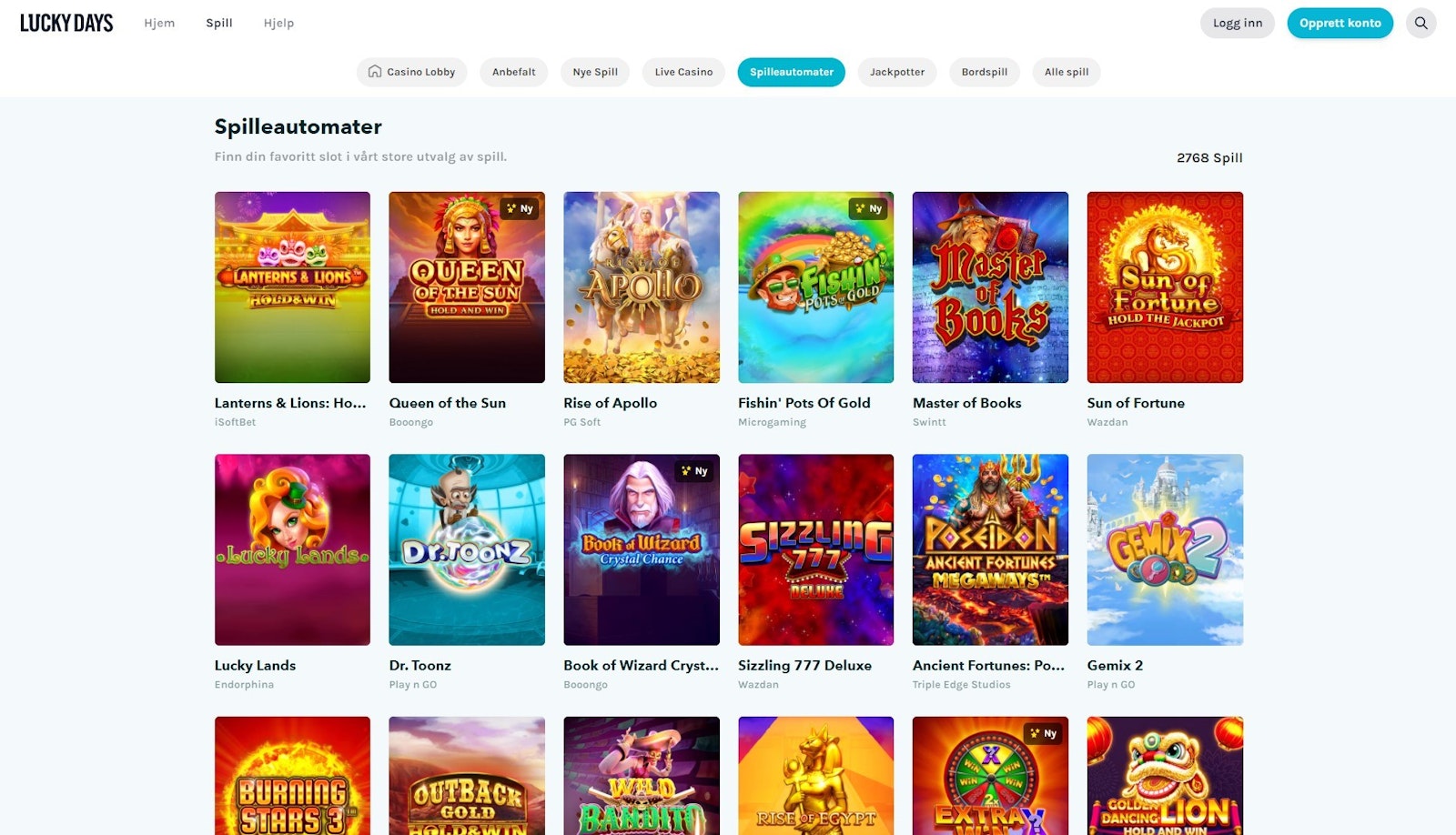 LuckyDays spilleautomater