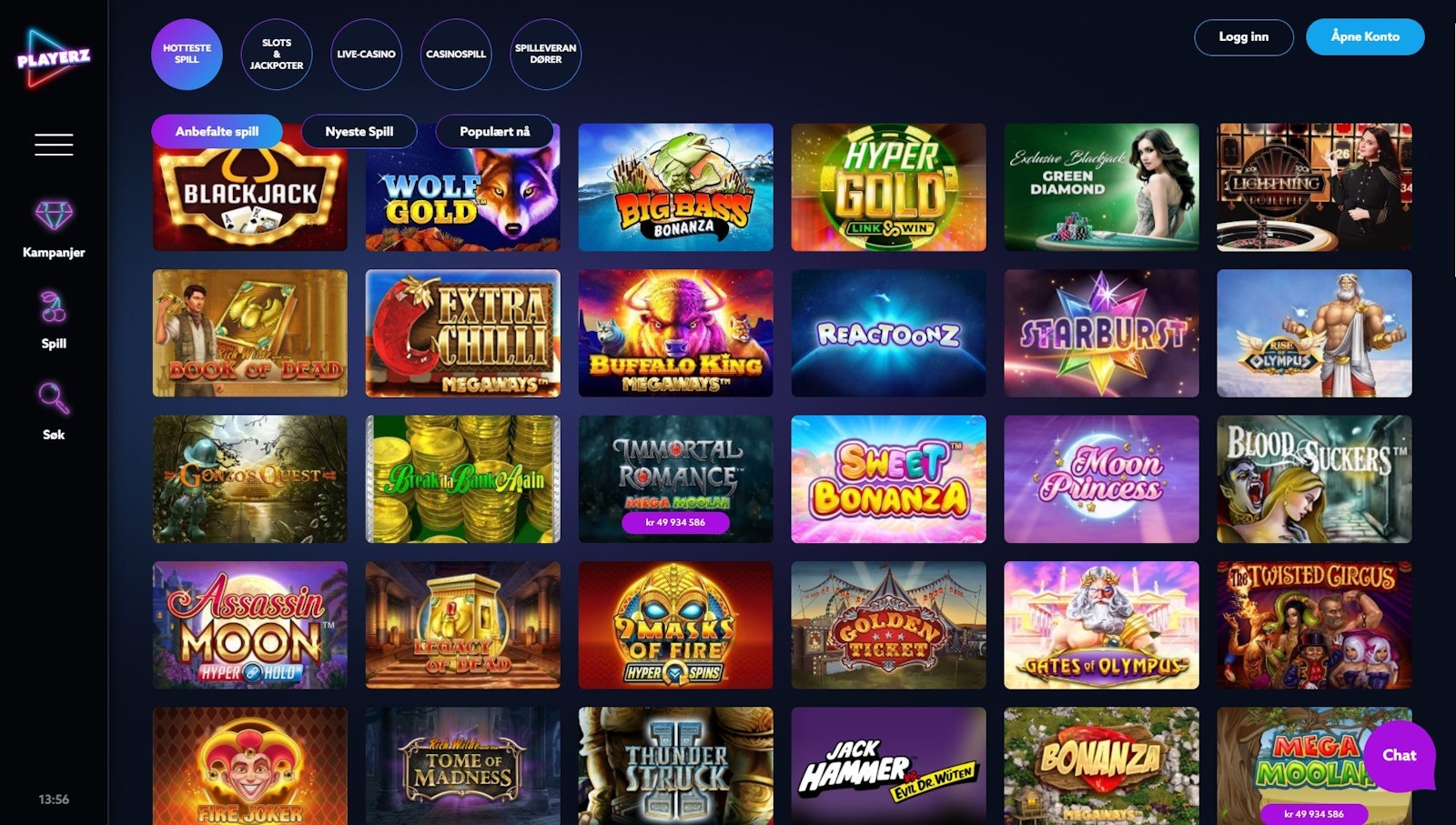 Playerz spilleautomater