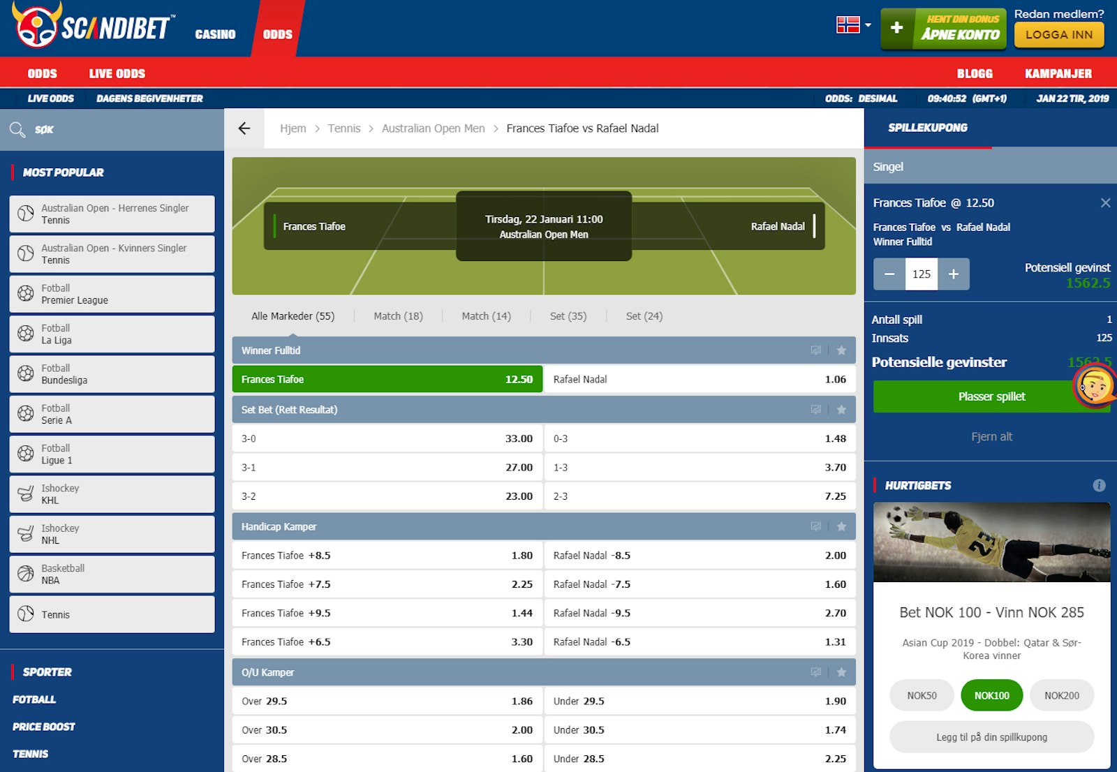 Scandibet Odds