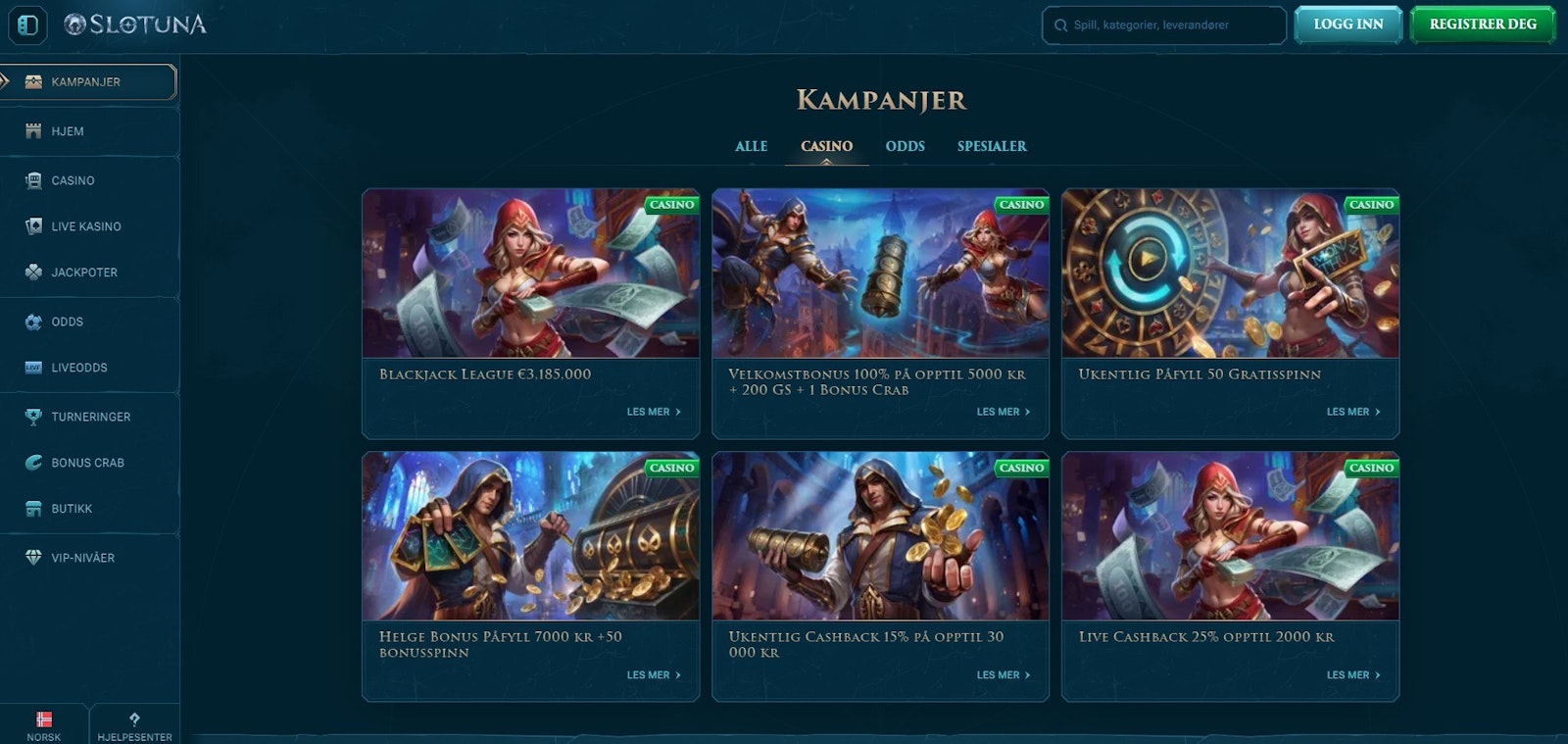 Slotuna kampanjer casino