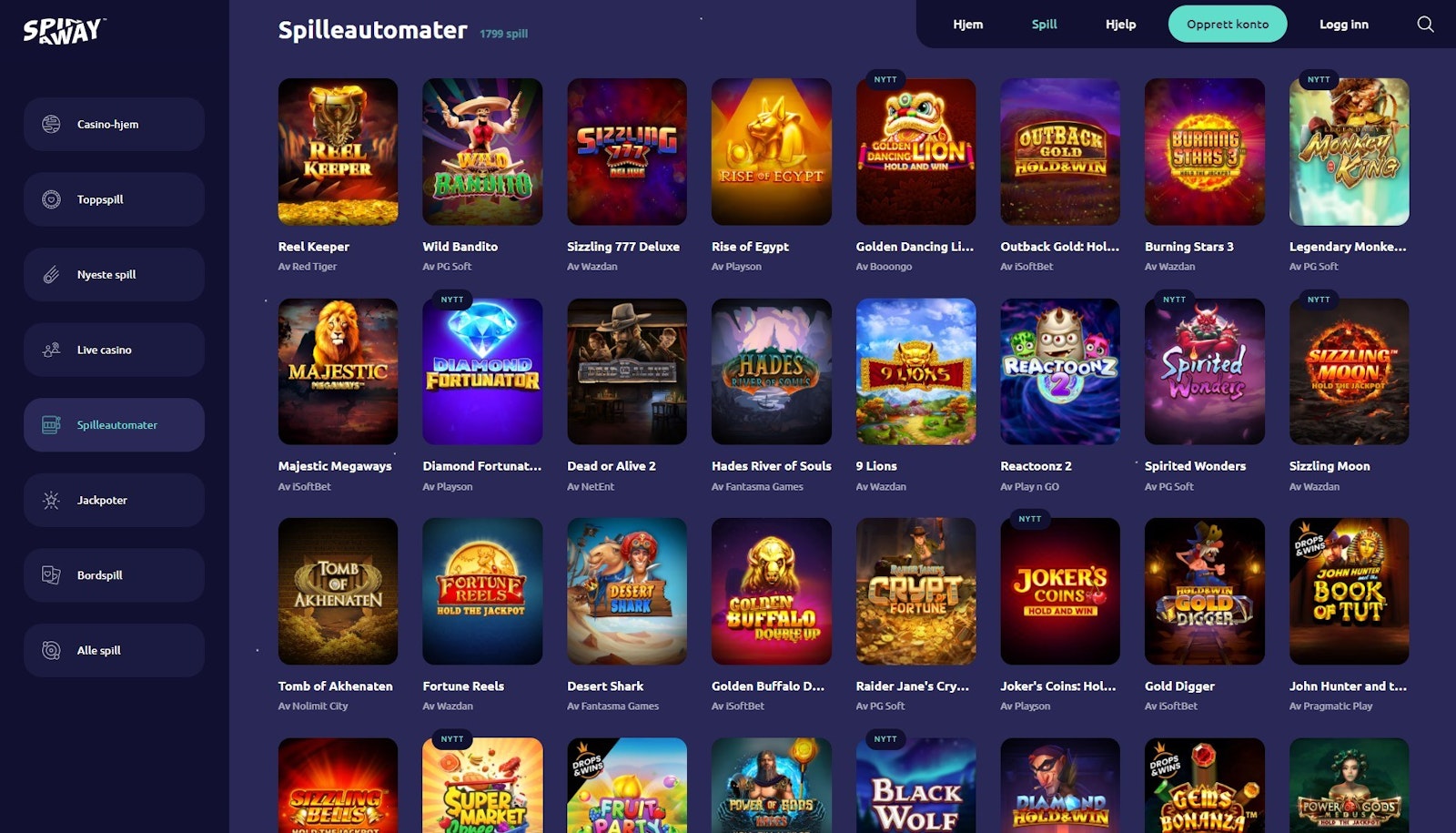 SpinAway spilleautomater