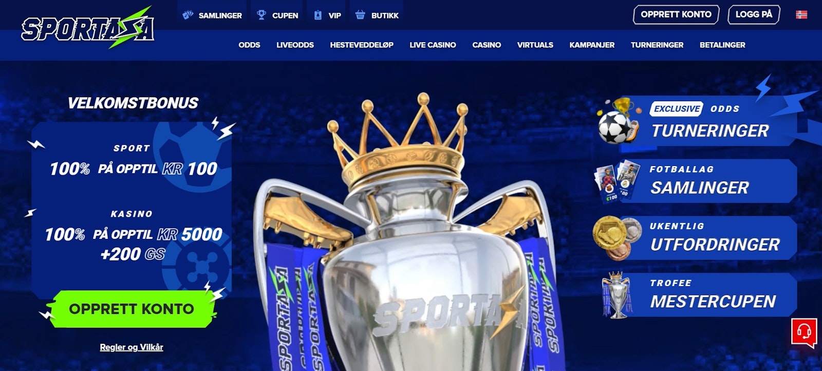 Sportaza velkomsttilbud