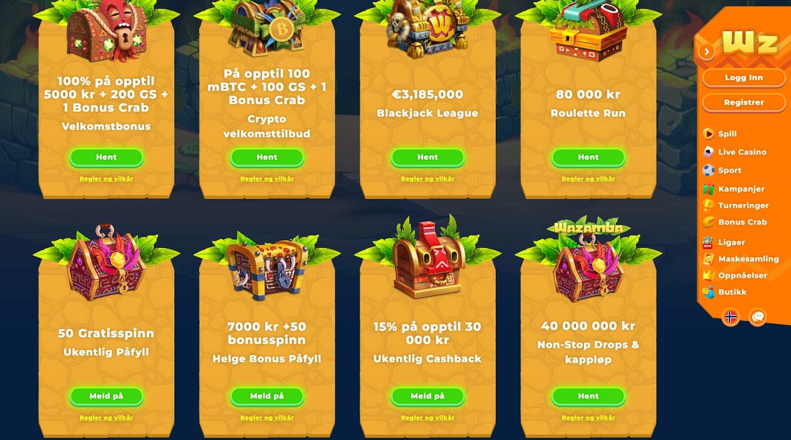 Wazamba casino kampanjer