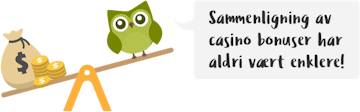 Sammenligne Casinobonuser