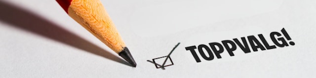 Et hakemerke som sier "toppvalg" markert med penn